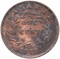 купить Саравак 1 цент (cent) 1929
