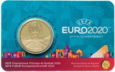 купить Бельгия - 2,5 евро 2021 «Чемпионат Европы по футболу УЕФА 2020»