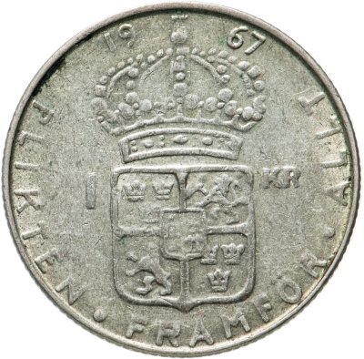 купить Швеция 1 крона (krona) 1967