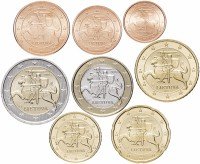 купить Литва набор монет евро 2015 (8 штук)