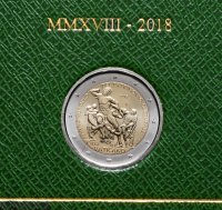 Купить Ватикан 2 евро 2018 "Европейский год культурного наследия", в буклете