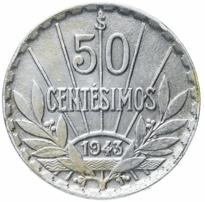 купить Уругвай 50 сентесимо (centesimos) 1943