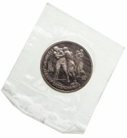 купить 1 рубль 1991 Proof XXV Олимпийские игры 1992 года, Барселона борьба, в запайке
