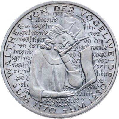 купить Германия 5 марок (deutsche mark) 1980 "750 лет со дня смерти Вальтера фон дер Фогельвейде"