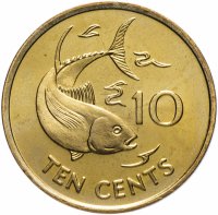 Купить Сейшельские острова 10 центов 2007 Рыба