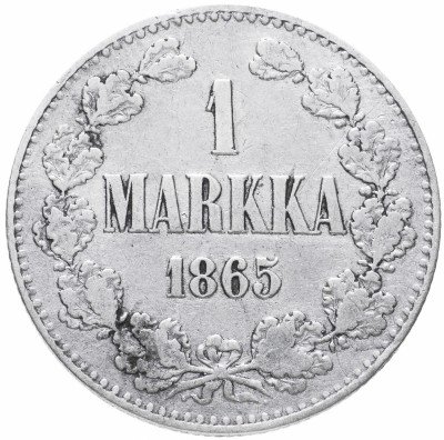 купить Для Финляндии 1 марка 1865 S
