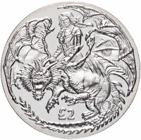 Купить Британская территория Индийского океана 2 фунта 2019 года Воительница на драконе