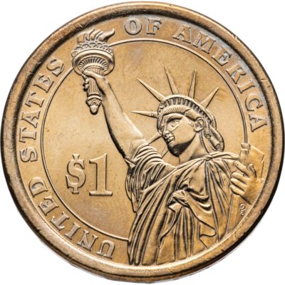 купить США 1 доллар (dollar) 2014 P Франклин Рузвельт (32-й президент США) знак монетного двора "P" - Филадельфия