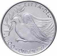 Купить Ватикан 100 лир (lire) 1973