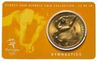 Купить Австралия 5 долларов (dollars) 2000 "Олимпийские игры в Сиднее - Гимнастика" (в коинкарте)
