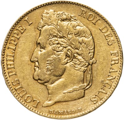 купить Франция 20 франков (francs) 1848 с портретом Луи-Филиппа