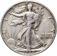 купить США ½ доллара, 1942 Walking Liberty Half Dollar