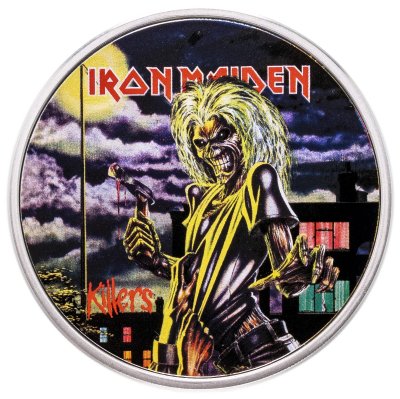 купить Острова Кука 5 долларов 2024 "Iron Maiden – killers", в футляре с сертификатом
