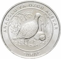 купить Турция 1 куруш, 2018 "Турач" Серия "Птицы Анатолии"
