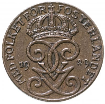 купить Швеция 1 эре (ore) 1929