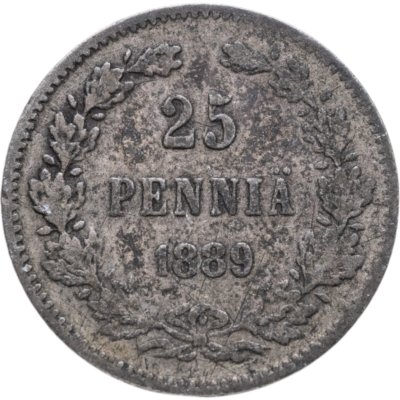 купить 25 пенни (pennia) 1889 L Российская Финляндия