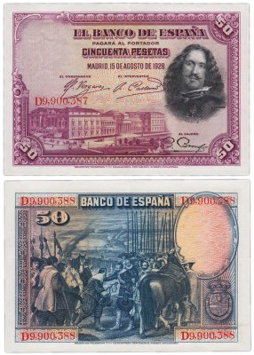 купить Испания 50 песет 1928 (Pick 75)