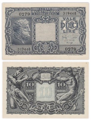 купить Италия 10 лир 1944