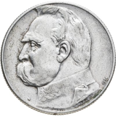купить Польша 5 злотых (zlotych) 1934 Юзеф Пилсудский орел без короны