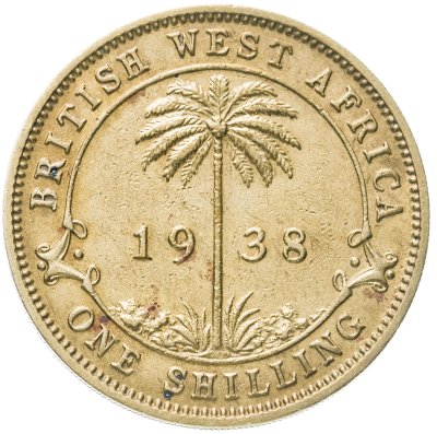 купить Британская Западная Африка 1 шиллинг (shilling) 1938