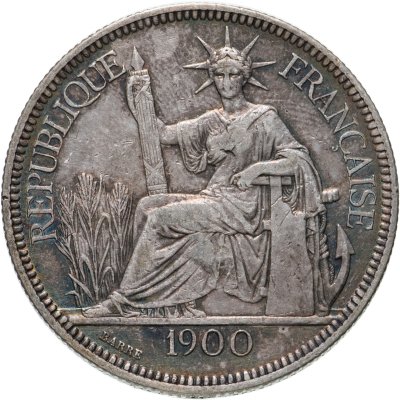 купить Французский Индокитай 1 пиастр (piastre) 1900