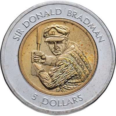 купить Австралия 5 долларов (dollars) 1996 Дональд Брэдмен