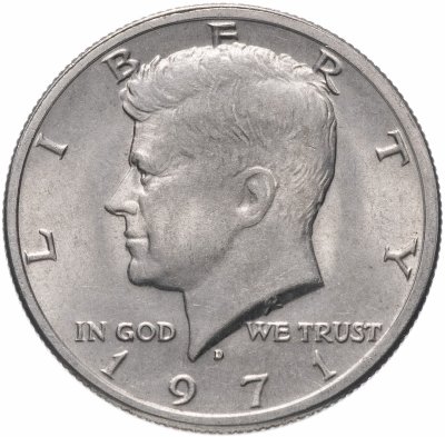 купить США 50 центов (1/2 доллара, half dollar) 1971 D "Кеннеди"