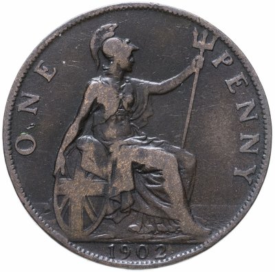 купить Великобритания 1 пенни (penny) 1902