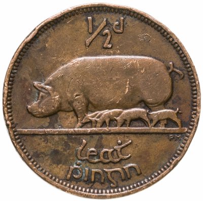 купить Ирландия 1/2 пенни (penny) 1942