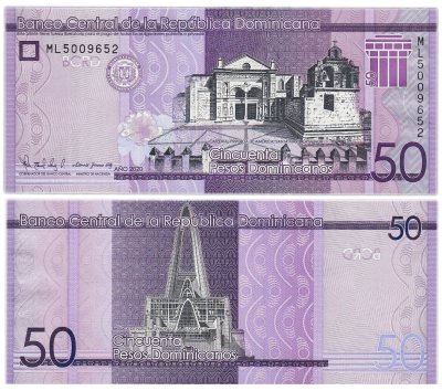 купить Доминиканская республика 50 песо 2020 (Pick 189)