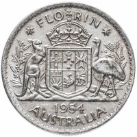купить Австралия 2 шиллинга (флорин) 1954