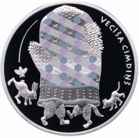 Купить Латвия 5 евро 2017 Proof "Сказки - Дедова рукавица", в футляре, с сертификатом