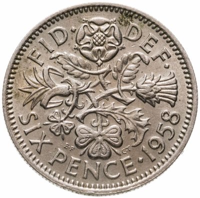 купить Великобритания 6 пенсов (pence) 1958