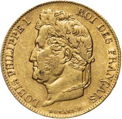купить Франция 20 франков (francs) 1841 с портретом Луи-Филиппа