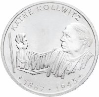 Купить Германия 10 марок 1992 "125 лет со дня рождения Кете Кольвиц"