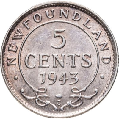 купить Ньюфаундленд 5 центов (cents) 1943