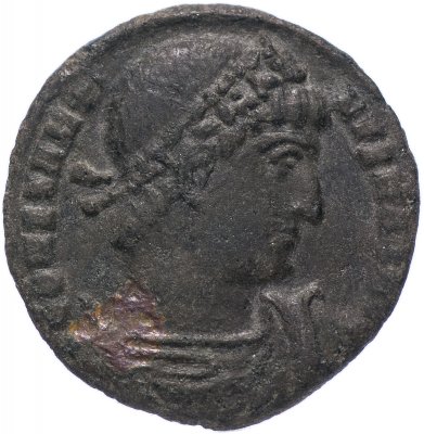 купить Римская Империя Константин I 306–337 гг фоллис (реверс: два воина стоят лицом друг к другу, между ними два штандарта)
