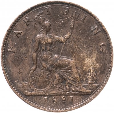 купить Великобритания 1 фартинг (farthing) 1881 без знака монетного двора
