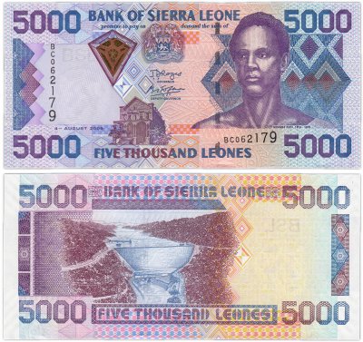 купить Сьерра-Леоне 5000 леоне 2006 года (Pick 27c)