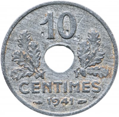 купить Франция 10 сантимов (centimes) 1941