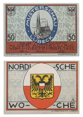 купить Германия 50 пфенниг 1921 Любек (Lubeck)