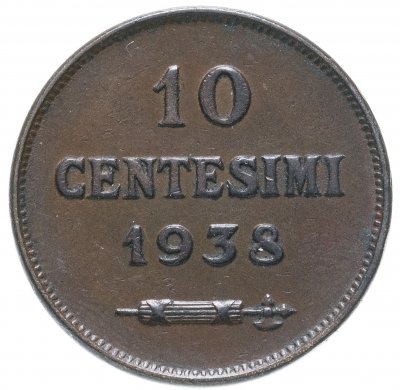 купить Сан-Марино 10 чентезимо (centesimi) 1938