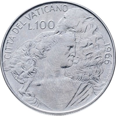 купить Ватикан 100 лир (lire) 1966