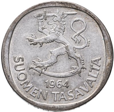 купить Финляндия 1 марка (markka) 1964 S