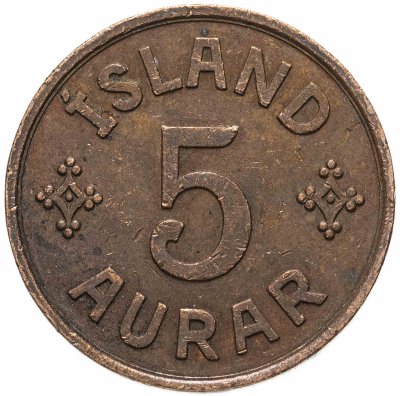 купить Исландия 5 эйре (aurar) 1942