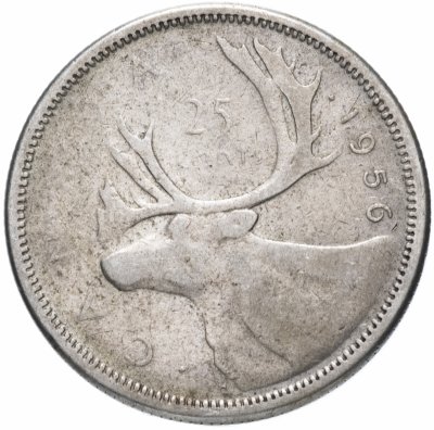 купить Канада 25 центов (cents) 1953-1964