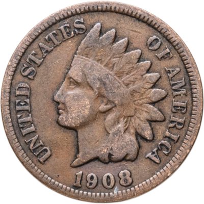 купить США 1 цент (cent) 1908 Indian Head Cent