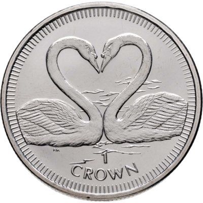 купить Остров Мэн 1 крона (crown) 2007 Лебеди
