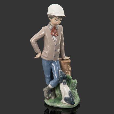 купить Статуэтка "Мальчик с собакой", скульптор Jose Roig, фарфор, роспись, NAO Porcelain, Испания, 1983 г.