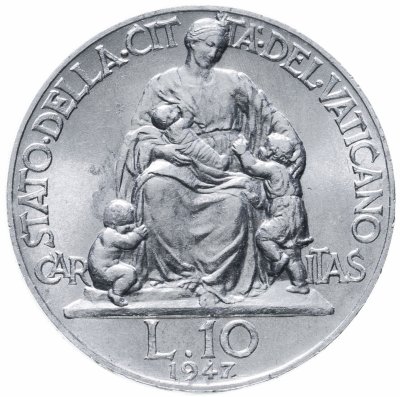 купить Ватикан 10 лир (lire) 1947